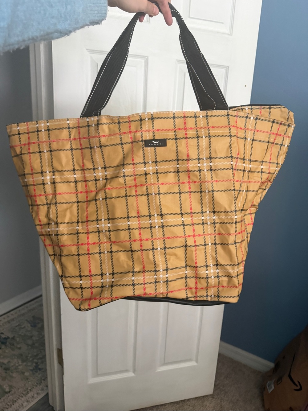 Scout Yellow Plaid Tote Bag